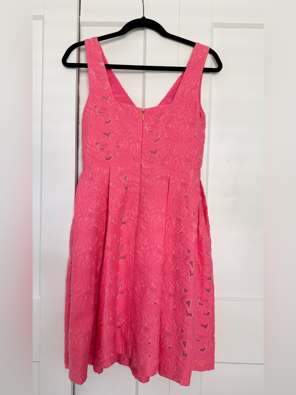 Trina Turk Sleeveless Pink Lace Fit & Flare Dress
